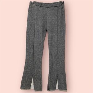 mai soli Heather Gray Split-Hem Sweatpants